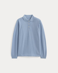 Oversized Pique Polo | Soft Blue