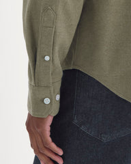 Brushed Flannel Shirt | Heathered Thyme