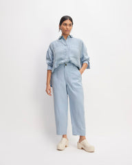 The Boxy Overshirt in Buttersoft | Chambray Blue