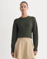 The Boxy Sweater in Everyday Cotton | Dark Green