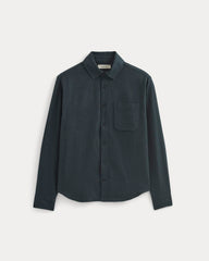 Brushed Flannel Shirt | Heathered Navy