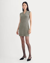 Sweater Mini Dress in Luxe Merino | Heathered Mid-Grey