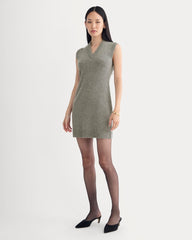 Sweater Mini Dress in Luxe Merino | Heathered Mid-Grey