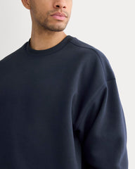 Luxe Fleece Crew Pullover | Navy