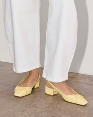 The Ballet Slingback Heel | Straw