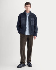 ReTrack Fleece Zip-Up | Deep Navy