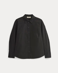Lantern-Sleeve Shirt in Lightweight Cotton | Black