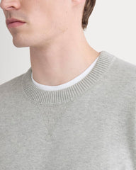 Luxe Merino Double-Knit Sweater | Heathered Grey