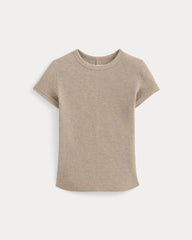 Shrunken Tee in Cozy Waffle | Heathered Oatmeal