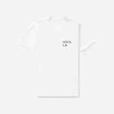 The 100% LA Cotton Box-Cut Tee | White / Black