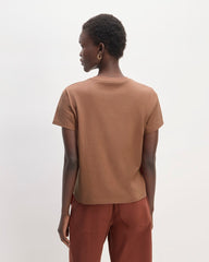 The Box-Cut Tee in Essential Cotton | Carob Brown | No Pocket