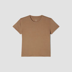 The Box-Cut Tee in Essential Cotton | Toasted Coconut | No Pocket