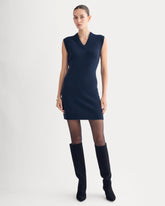 Sweater Mini Dress in Luxe Merino | Navy
