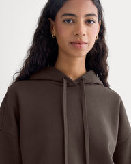 Cropped Luxe Fleece Hoodie | Dark Chocolate