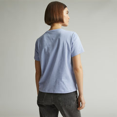 The Box-Cut Tee in Essential Cotton | Periwinkle | Pocket