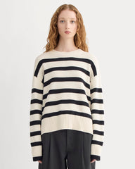 The Boxy Sweater in Everyday Cotton | Canvas / Black