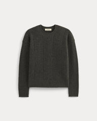 Cashmere Herringbone Sweater | Heather Charcoal