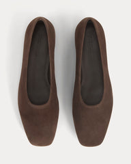 Gallery Square-Toe Flat | Deep Brown