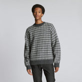 The Alpaca Crew | Light Heather Grey / Dark Charcoal Buffalo Check
