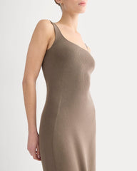Knit Square-Neck Midi Dress | Deep Taupe