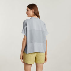 The Boxy Shirt in Washable Silk | Sky
