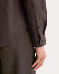Brushed Flannel Shirt | Dark Chocolate