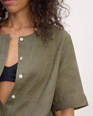 The Bib Shirt in Linen | Kalamata