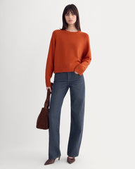The Boxy Crew in Cashmere | Rust