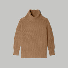 The Alpaca Oversized Turtleneck | Cappuccino