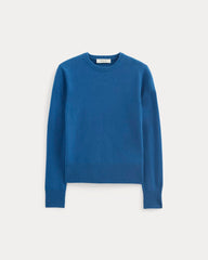 Cashmere Slim Crew Sweater | Classic Blue
