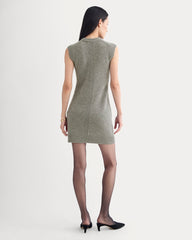 Sweater Mini Dress in Luxe Merino | Heathered Mid-Grey
