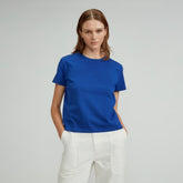 The Box-Cut Tee in Essential Cotton | Mazarine Blue | No Pocket
