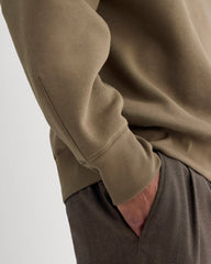 Luxe Fleece Crew Pullover | Deep Taupe