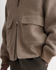 ReWool Flight Jacket | Heather Taupe