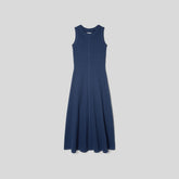 The Organic Cotton Waffle Tank Dress | Navy