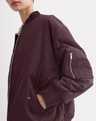 Renew Oversized Puffer Bomber | Deep Plum