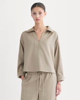 Overshirt in Tailor Twill | Light Taupe