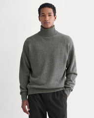 Luxe Merino Relaxed Turtleneck | Heathered Charcoal
