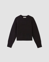 The Boxy Crew in Cashmere | Black