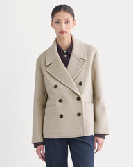 ReWool Short Peacoat | Heather Wheat