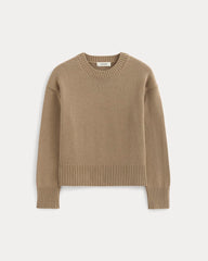 The Boxy Sweater in Everyday Cotton | Dark Heathered Camel