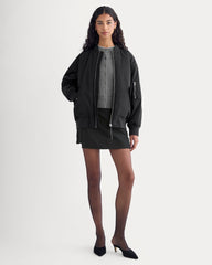 Renew Oversized Puffer Bomber | Black