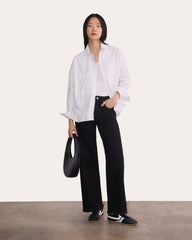 The Boxy Oxford | White / Black