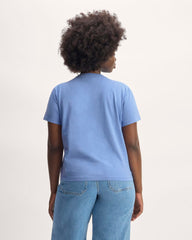 The Box-Cut Tee in Essential Cotton | Blue Opal | No Pocket