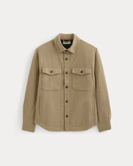 Heavyweight Waffle Twill Overshirt | Dark Heathered Camel