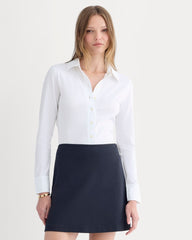 Button-Up Shirt in Essential Cotton | White