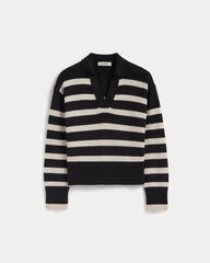 The Boxy Polo in Everyday Cotton | Black / Canvas