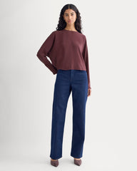 Dolman Top in Washable Silk | Deep Plum