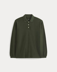 Oversized Pique Polo | Dark Green