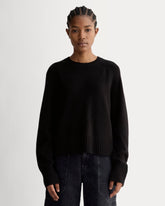The Boxy Crew in Cashmere | Black